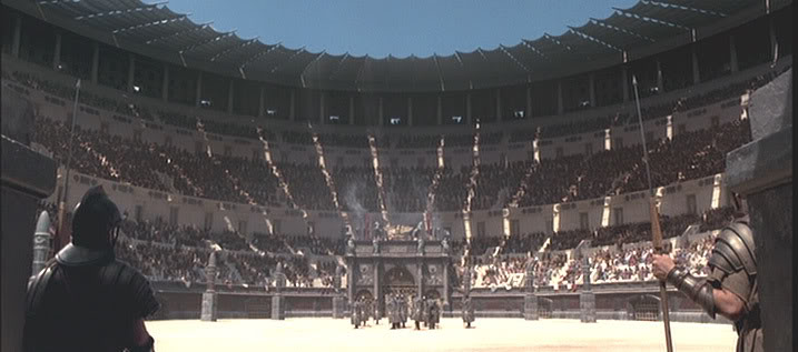 Colosseum - stands, arena and velarium