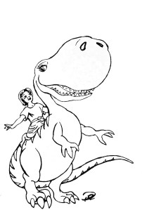 Prins Albin rider på Dina Dinosaurien