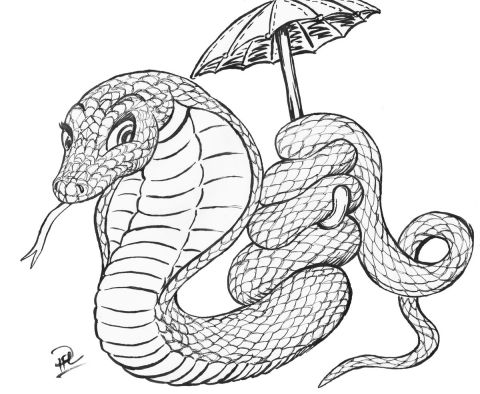 Ormen Vera med Paraply mtack t Alma resize