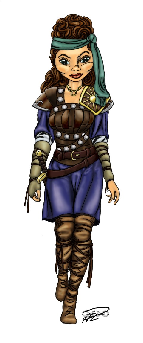 Warrior Princess - Add clothes doll drawing rendered Krigarprinsessa