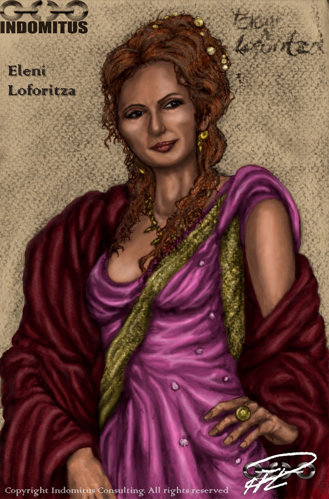 Eleni Loforitza kol b&w smetad färg copy renderad resize byzantine bysantinsk stola tunika