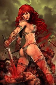 Red Sonja Comic Hotties metal bikini