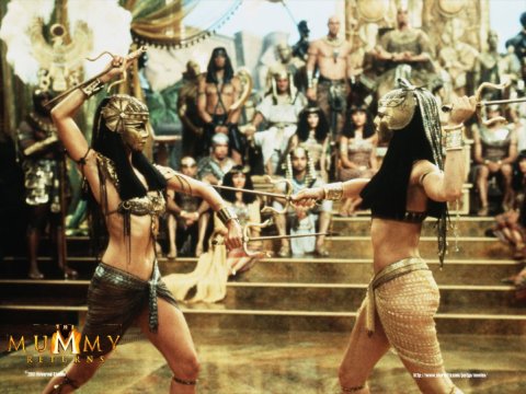 the mummy returns girl fight Patricia Velasquez Rachel Weisz