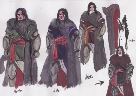 färgtester Yakanes klädnad vattenfärg