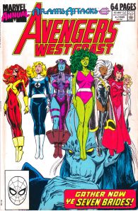 Avengers West Coast Marvel Annual 4 1989 cover