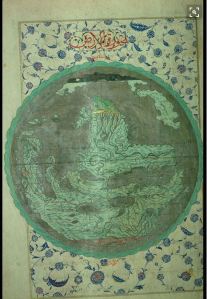 Ottoman World map miniature 1583AD