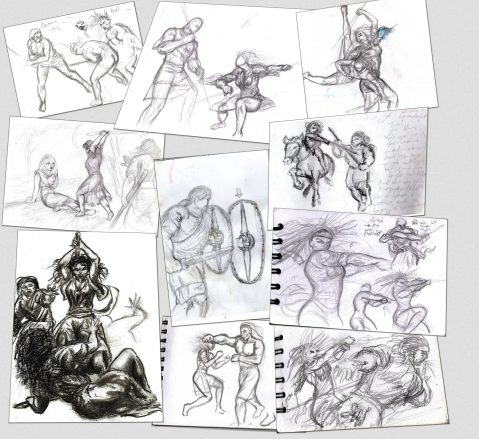 traningsteckningars-utkast-collage